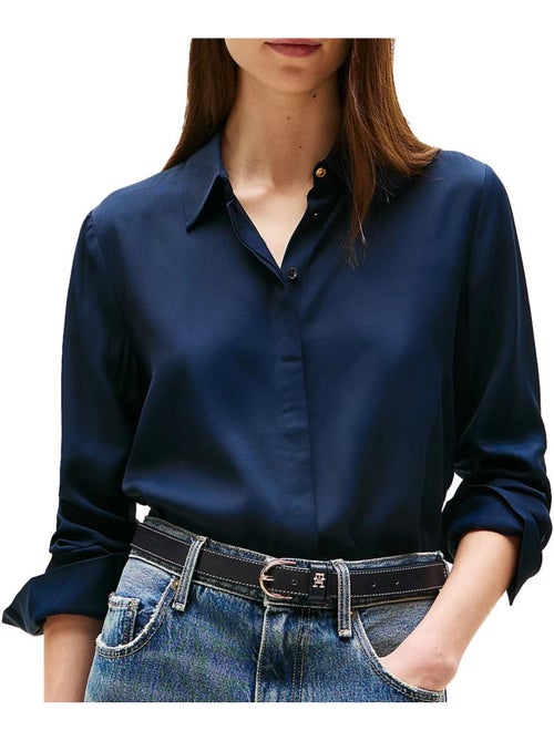Camisa de Viscosa Suave para Mujer Tommy Hilfiger - Kiabi Camisa de Viscosa Suave para Mujer Tommy Hilfiger - Kiabi