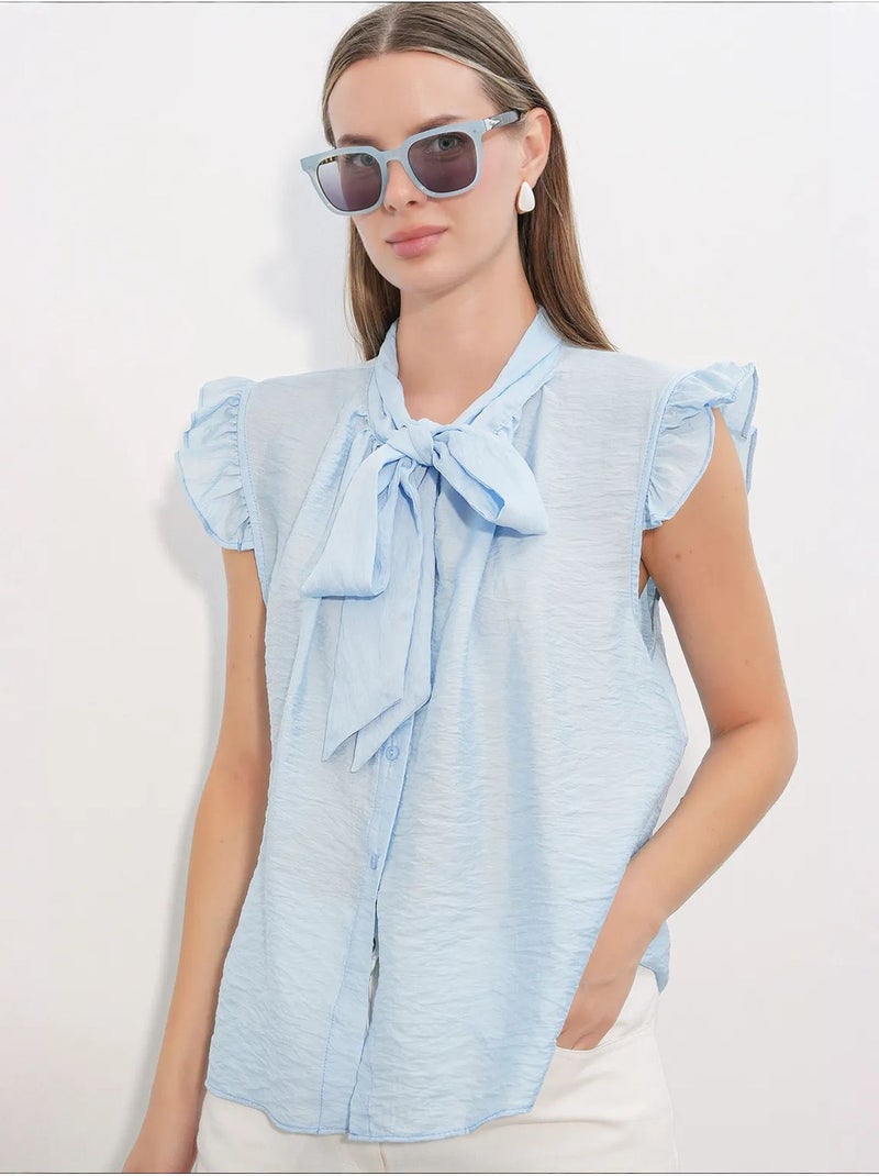 Camisa de viscosa y nailon bdart Azul cielo - Kiabi
