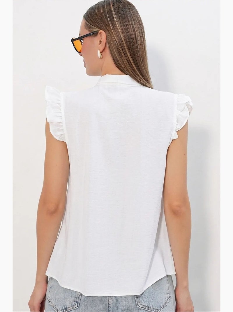 Camisa de viscosa y nailon bdart Blanco - Kiabi