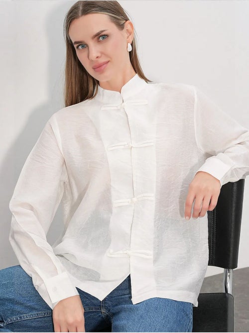 Camisa de viscosa y nailon bdart - Kiabi Camisa de viscosa y nailon bdart - Kiabi