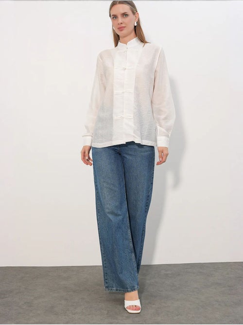 Camisa de viscosa y nailon bdart - Kiabi Camisa de viscosa y nailon bdart - Kiabi