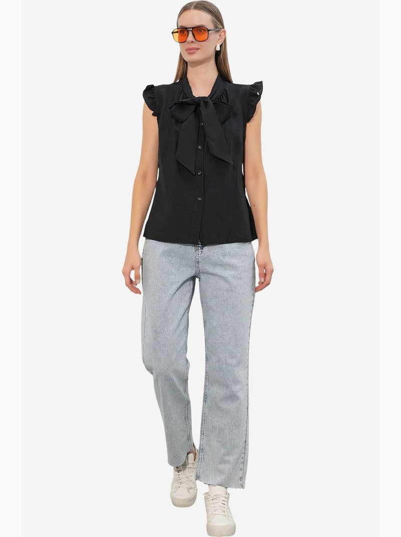 Camisa de viscosa y nailon bdart Negro - Kiabi
