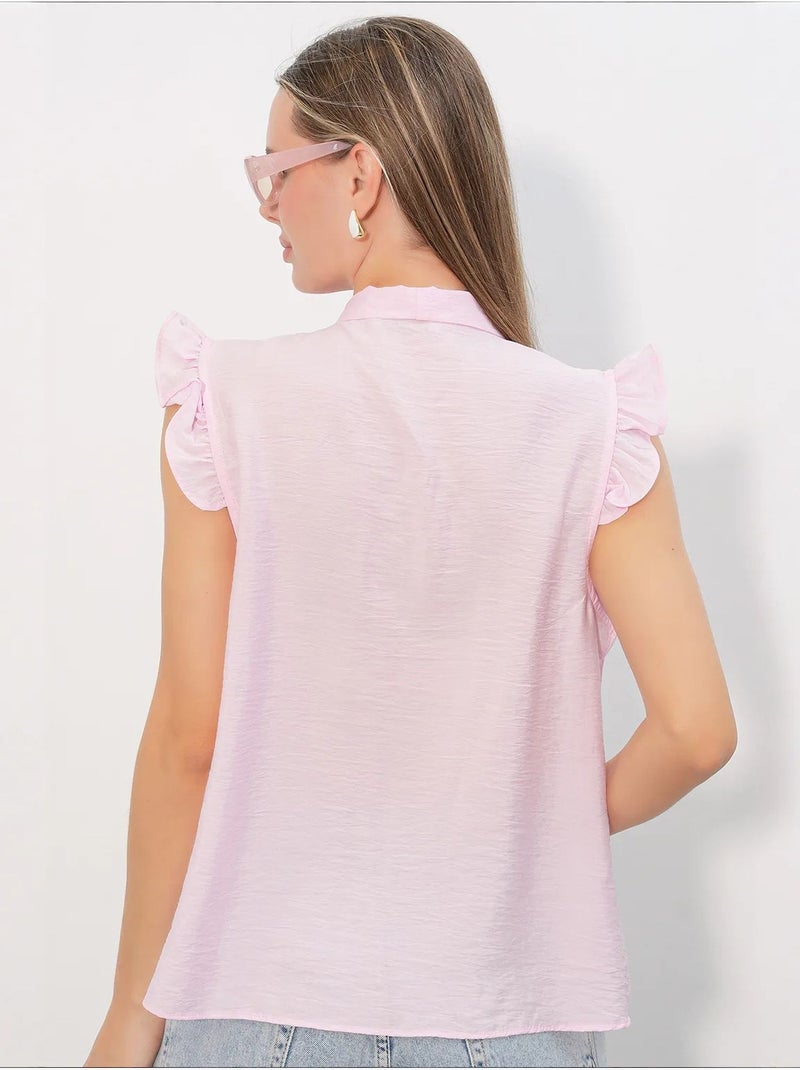 Camisa de viscosa y nailon bdart Rosa claro - Kiabi
