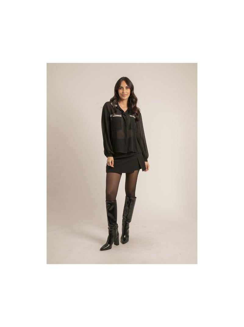 Camisa de voile OLLIE Negro - Kiabi