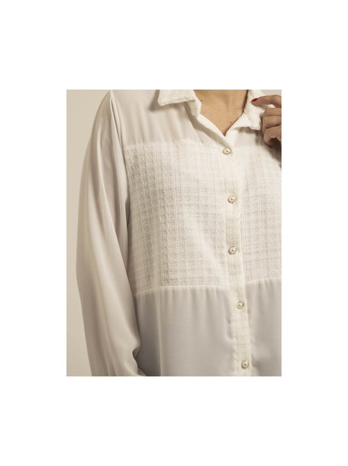 Camisa de voile tweed ORENZA - Kiabi Camisa de voile tweed ORENZA - Kiabi