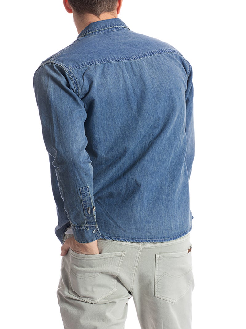 Camisa denim corte western FURY 'Rica Lewis' Azul - Kiabi