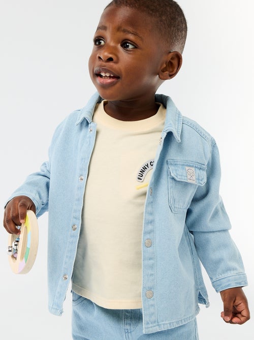 Camisa denim regular fit de algodón - Kiabi