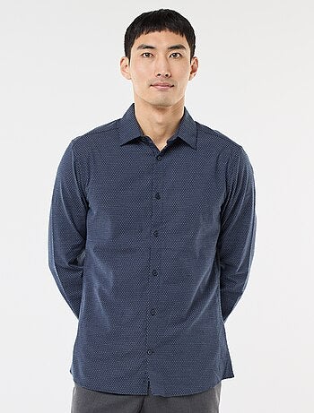 Camisa dobby corte slim