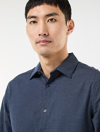 Camisa dobby corte slim