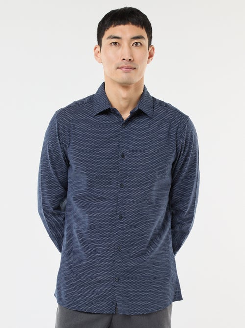 Camisa dobby corte slim - Kiabi