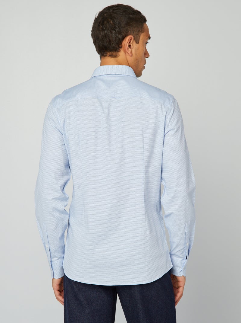 Camisa dobby corte slim BLANCO - Kiabi