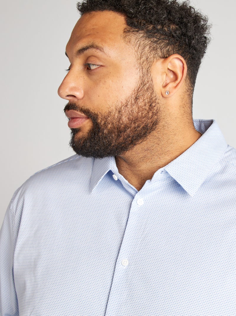 Camisa dobby corte slim BLANCO - Kiabi