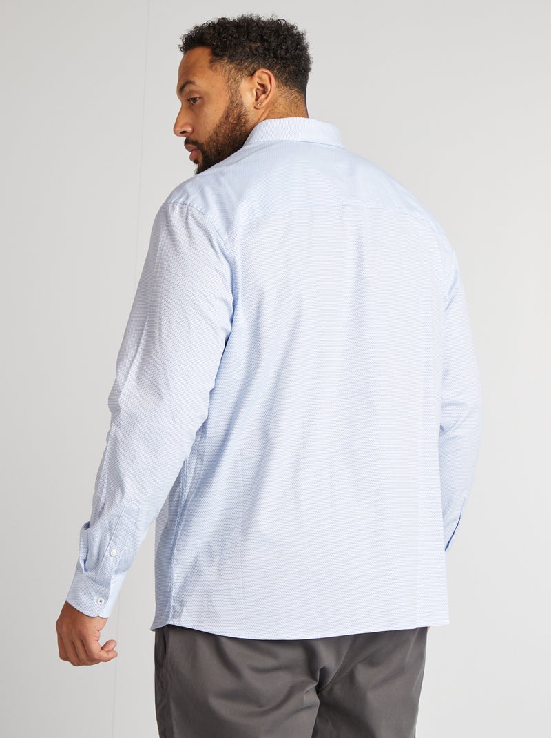 Camisa dobby corte slim BLANCO - Kiabi