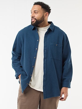 Camisa efecto gofrado liso