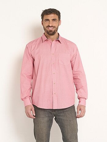 Camisa efecto liso de manga larga - Afibel