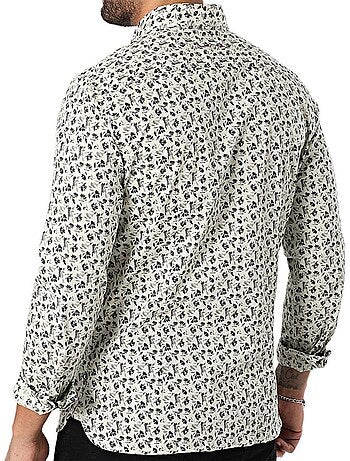 Camisa elástica de hombre teddy smith con estampado floral