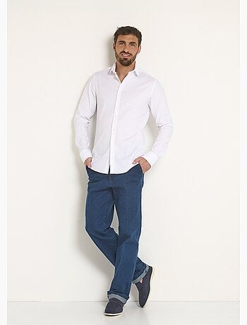 Camisa elástica slim fit chic - Afibel