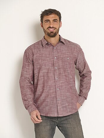 Camisa elegante con detalles en contraste. - Afibel