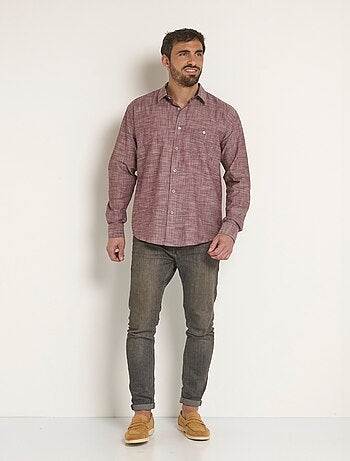 Camisa elegante con detalles en contraste. - Afibel