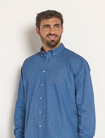 Camisa elegante de algodón de manga larga. - Afibel