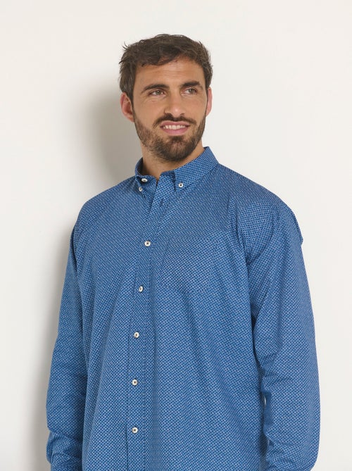 Camisa elegante de algodón de manga larga. - Afibel - Kiabi