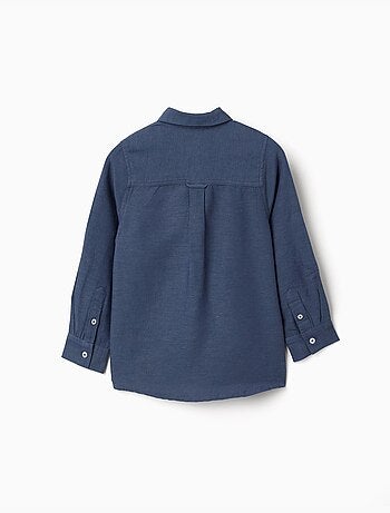 Camisa en lino con mangas enrollables You&Me