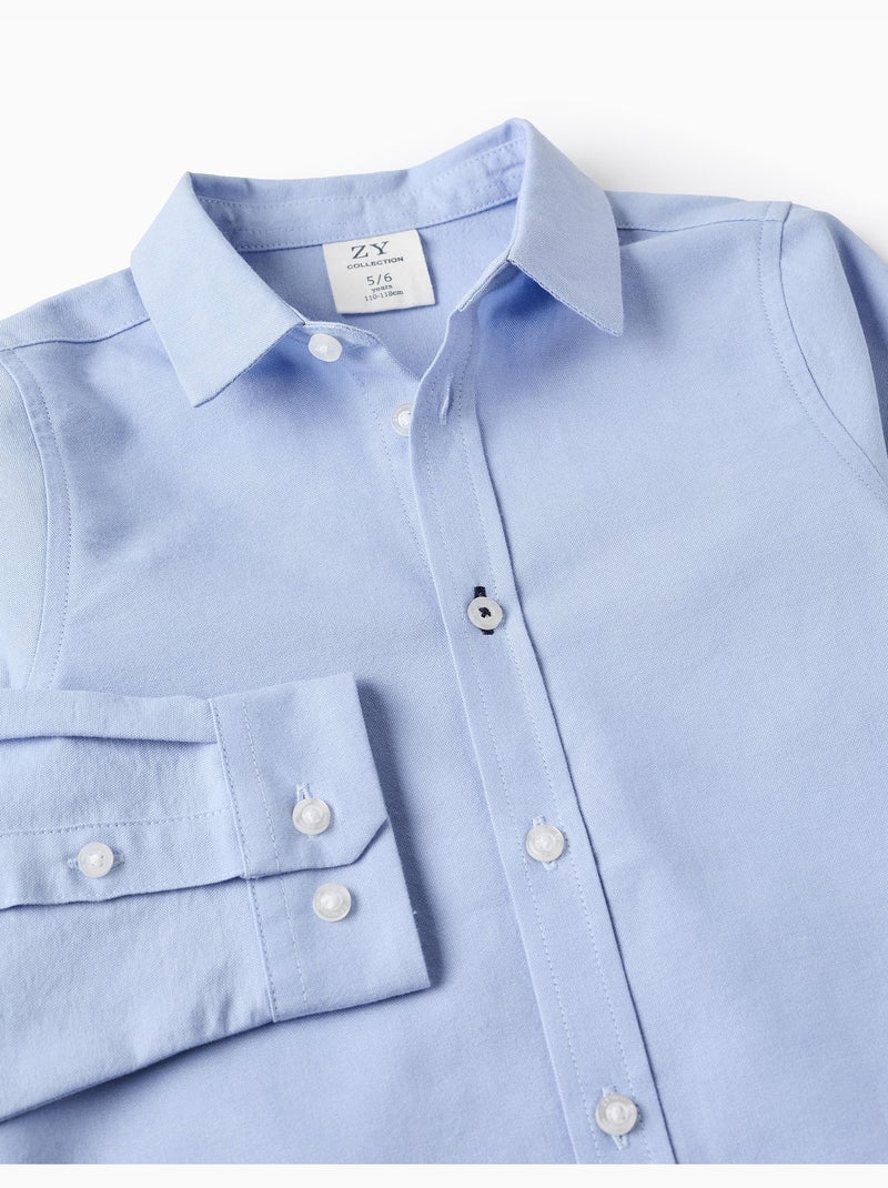 Camisa en oxford de algodón Azul claro - Kiabi