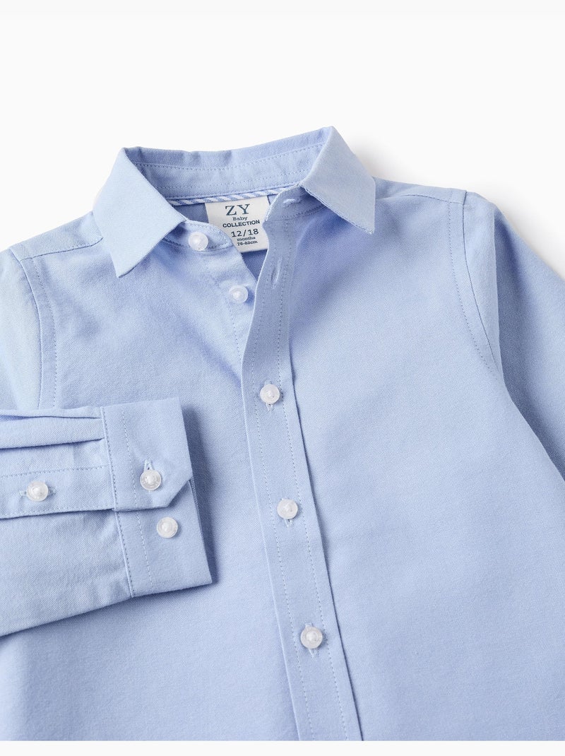 Camisa en oxford de algodón Azul claro - Kiabi