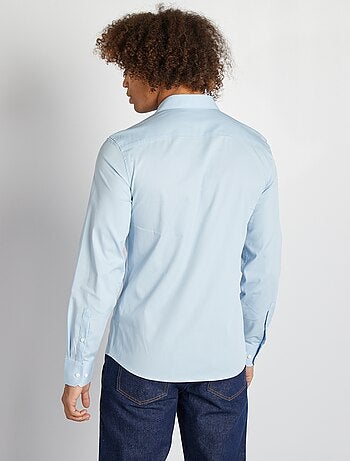 Camisa entallada de cuello italiano
