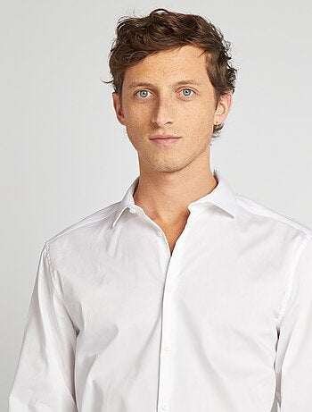 Camisa entallada de cuello italiano