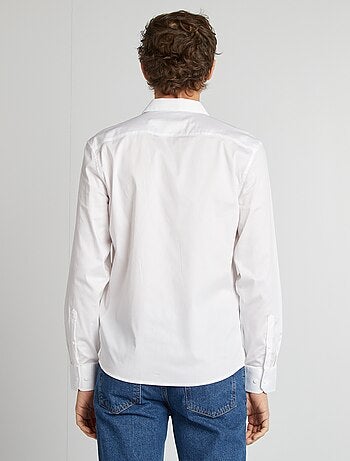 Camisa entallada de cuello italiano