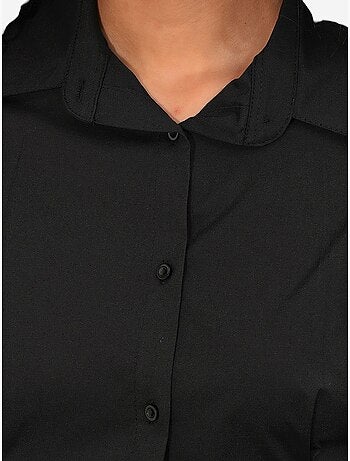 Camisa entallada de popelina con cierre de botones frontal bdart