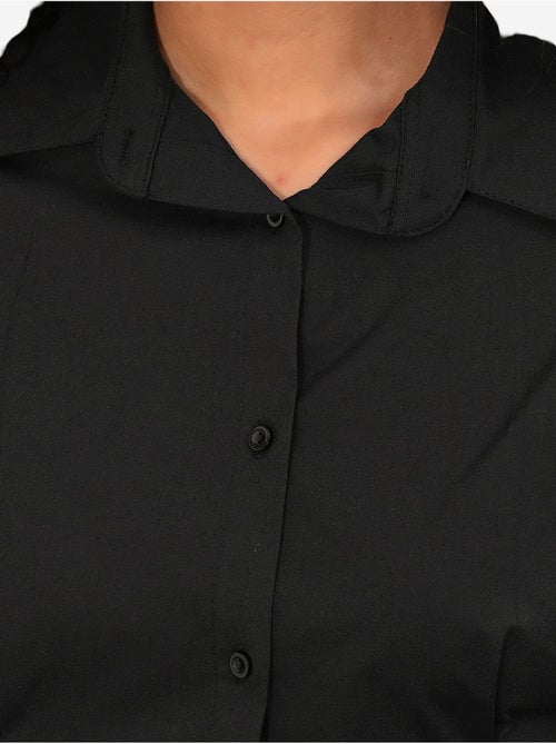 Camisa entallada de popelina con cierre de botones frontal bdart - Kiabi Camisa entallada de popelina con cierre de botones frontal bdart - Kiabi