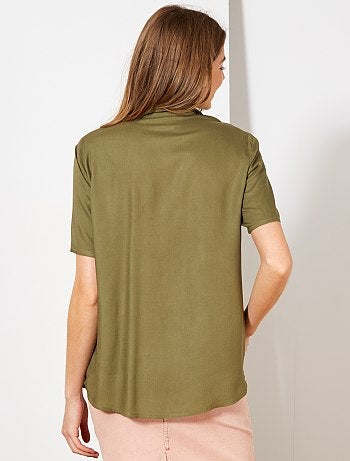 Camisa estampada anudada - Kiabi