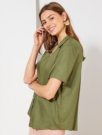 Camisa estampada anudada - Kiabi