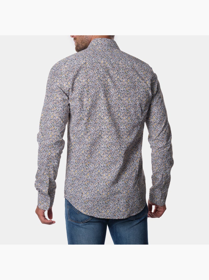 Camisa estampada Azul Amarillo - Kiabi