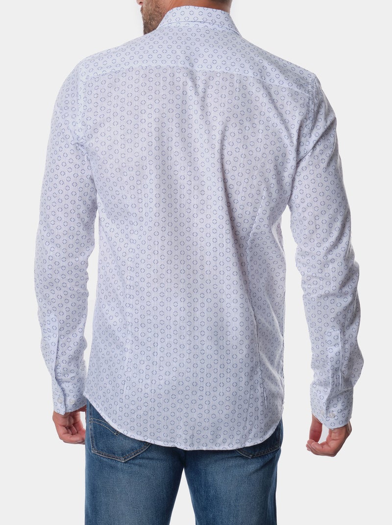 Camisa estampada Azul - Kiabi
