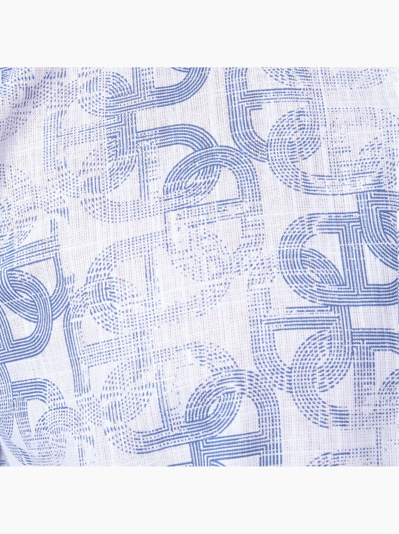 Camisa estampada Azul - Kiabi
