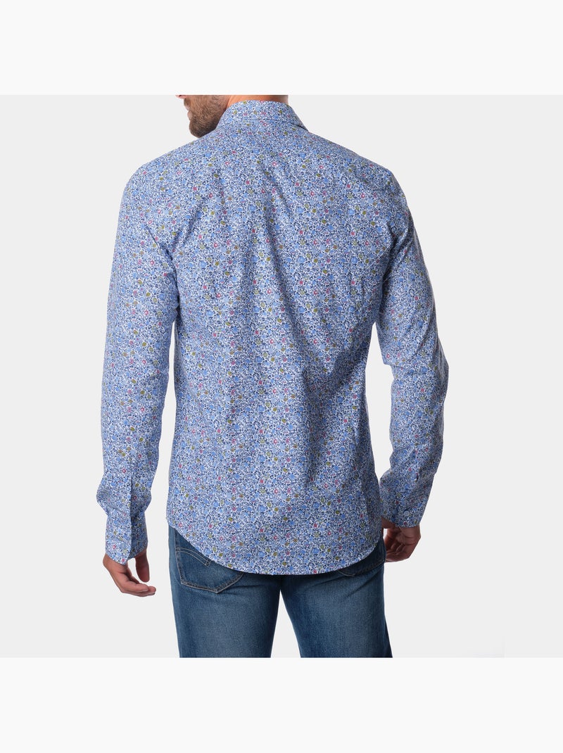 Camisa estampada Azul - Kiabi