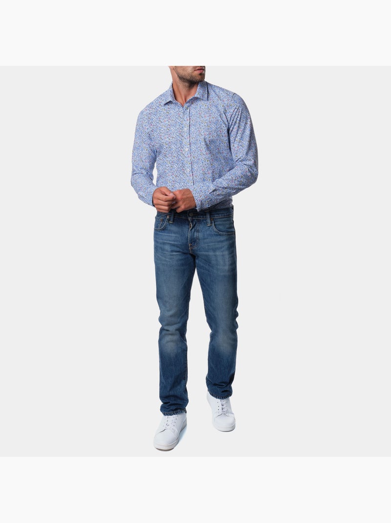 Camisa estampada Azul - Kiabi