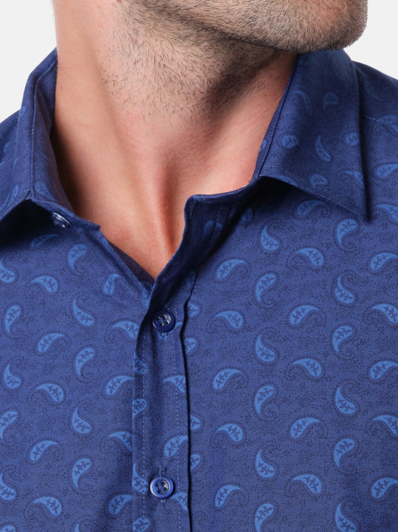 Camisa estampada Azul marino - Kiabi