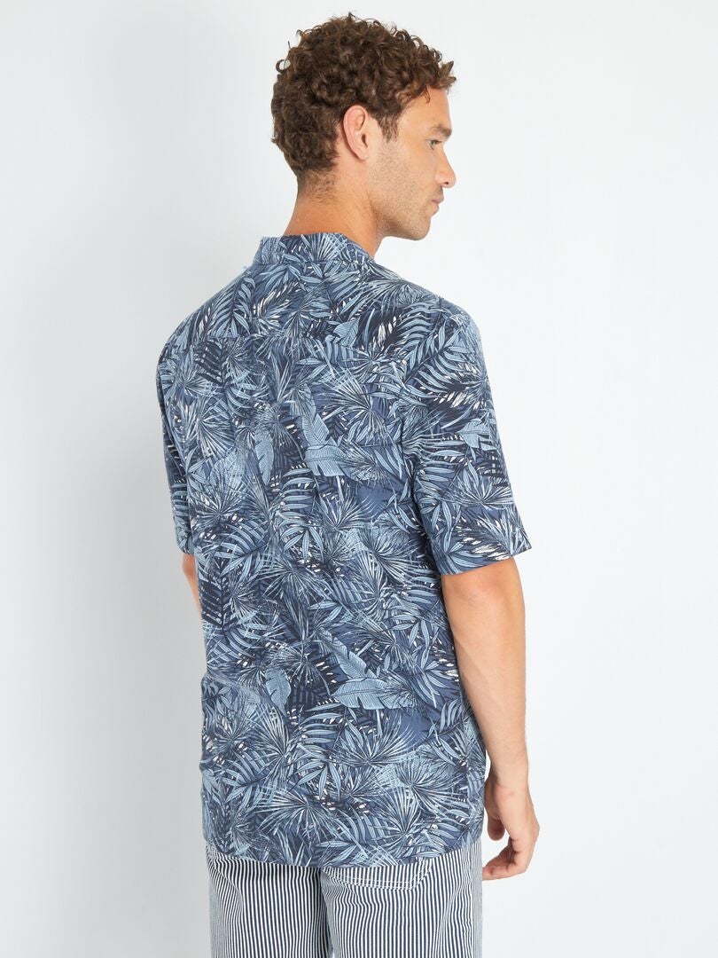 Camisa estampada AZUL - Kiabi