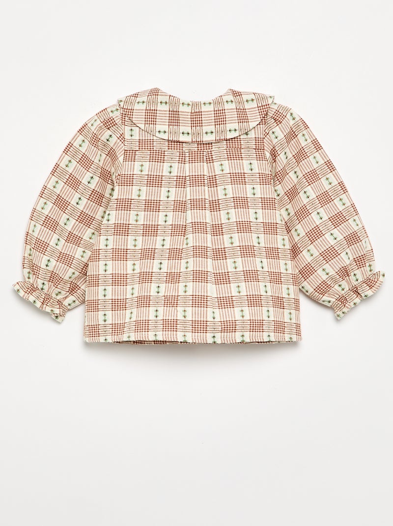 Camisa estampada Beige - Kiabi