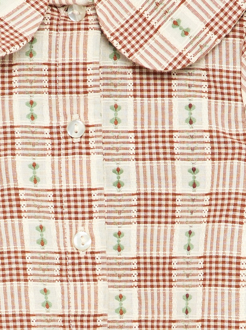 Camisa estampada Beige - Kiabi