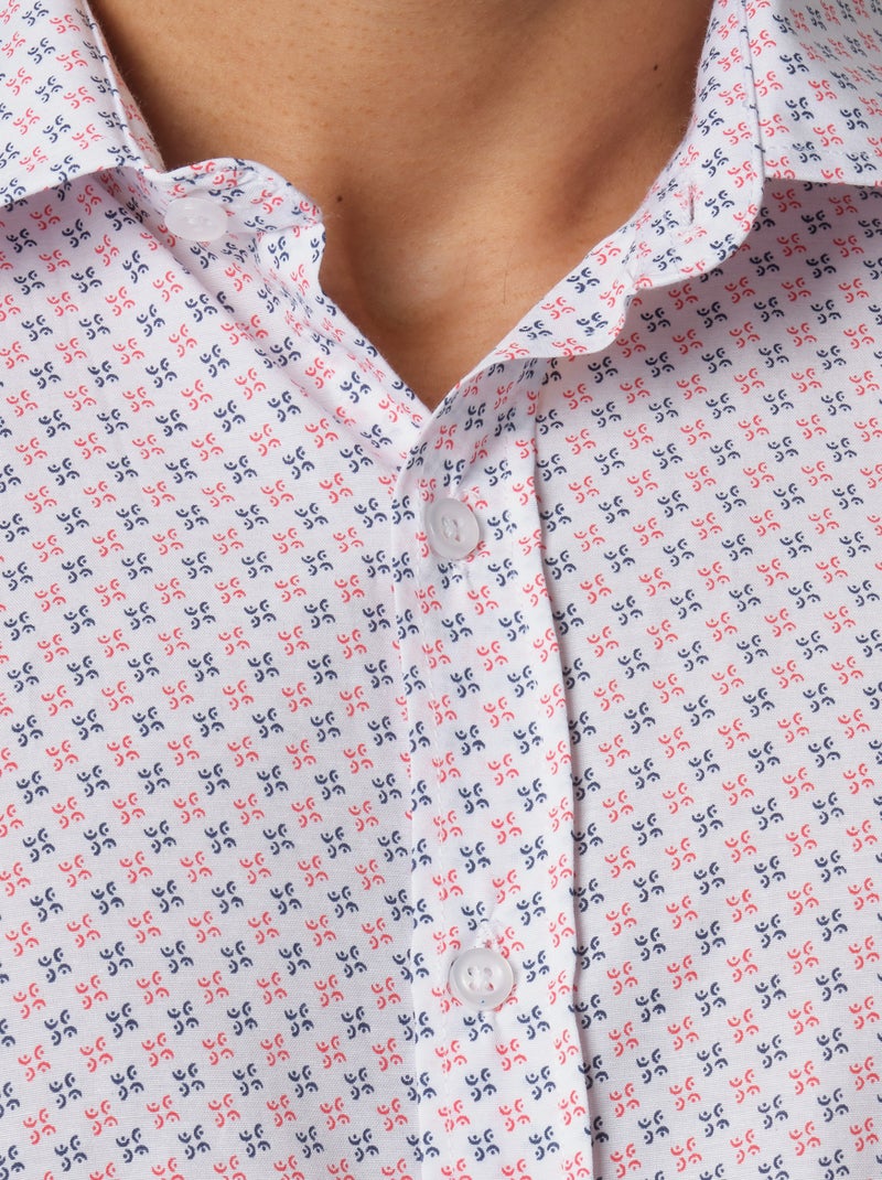 camisa estampada Blanco Rojo Azul - Kiabi