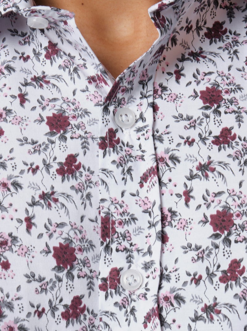 Camisa estampada Blanco Rojo - Kiabi