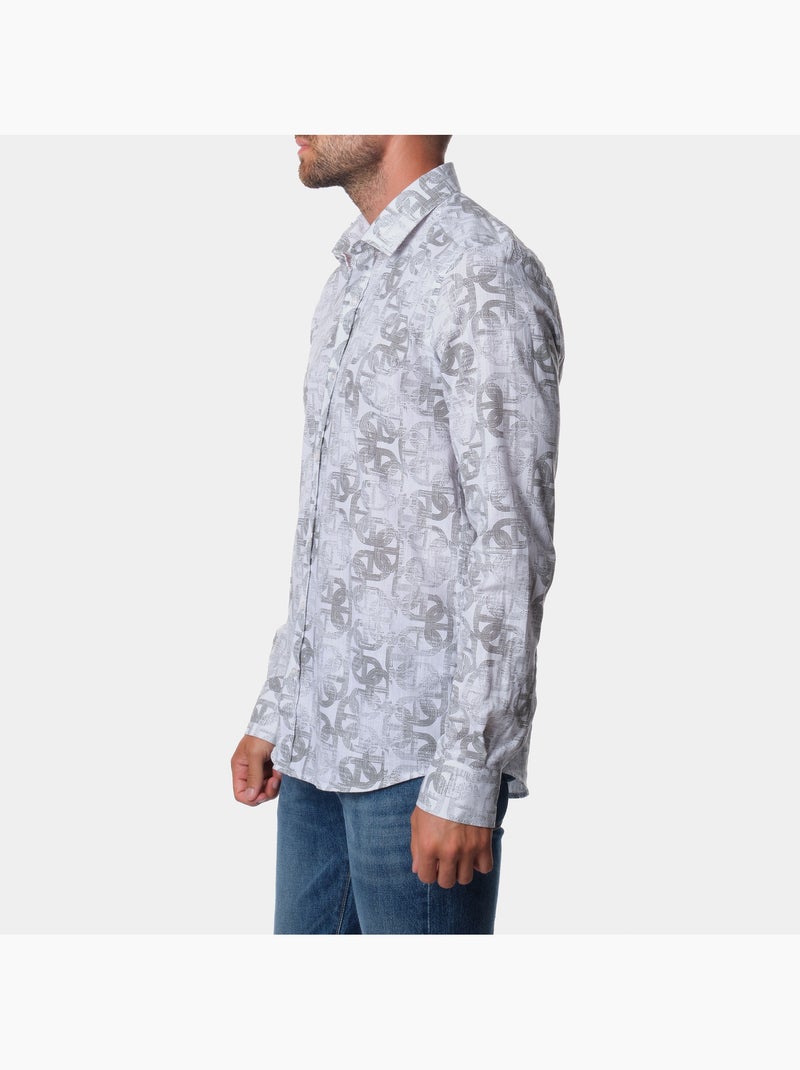 Camisa estampada Caqui - Kiabi