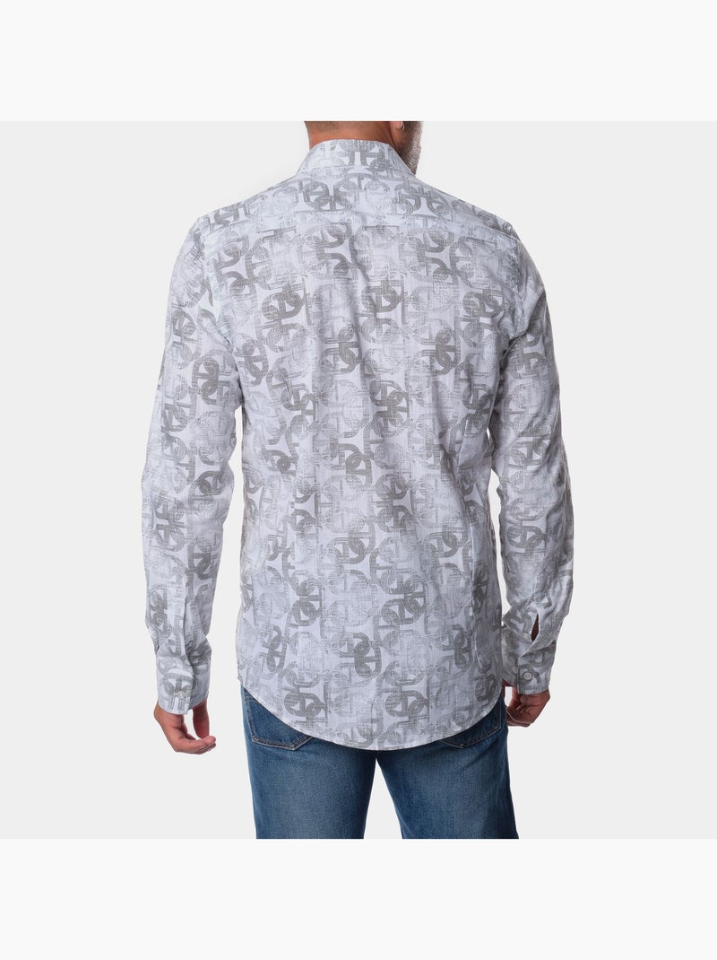 Camisa estampada Caqui - Kiabi