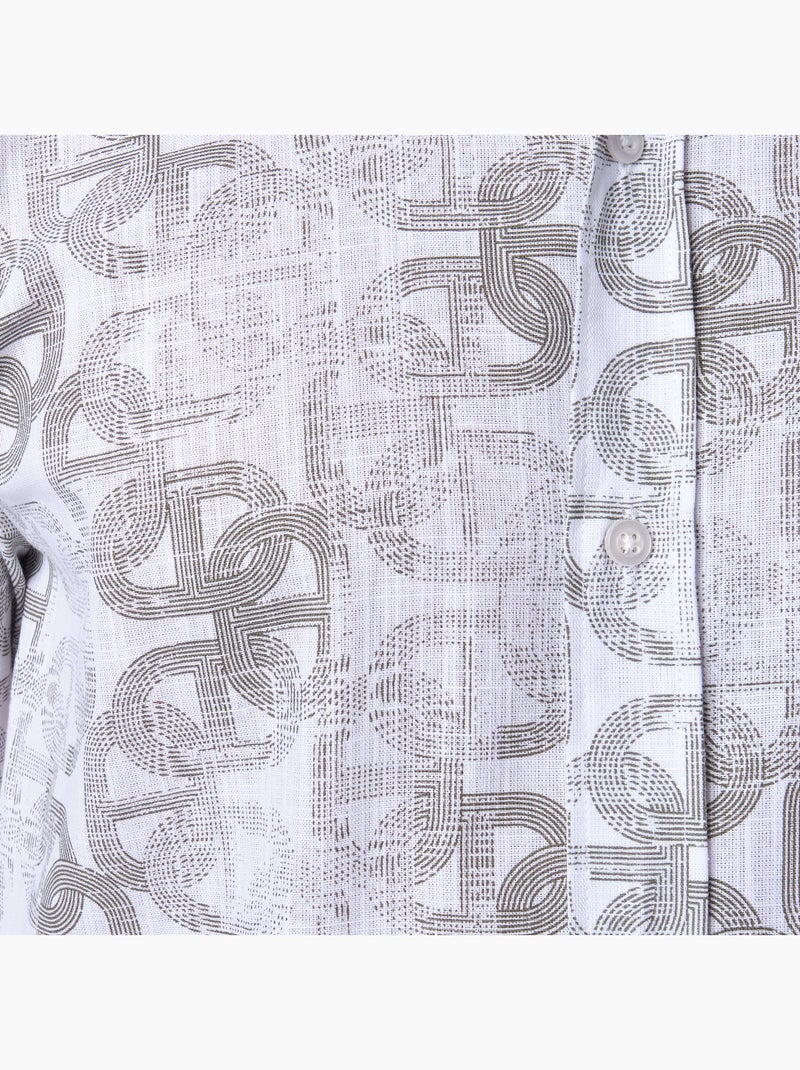 Camisa estampada Caqui - Kiabi