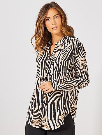 Camisa estampada 'cebra' - Kiabi